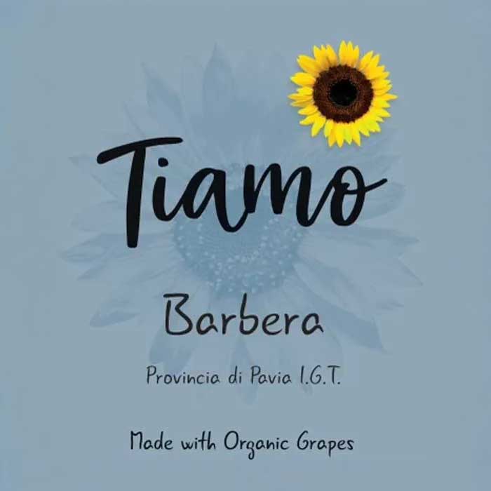 Tiamo Barbera label